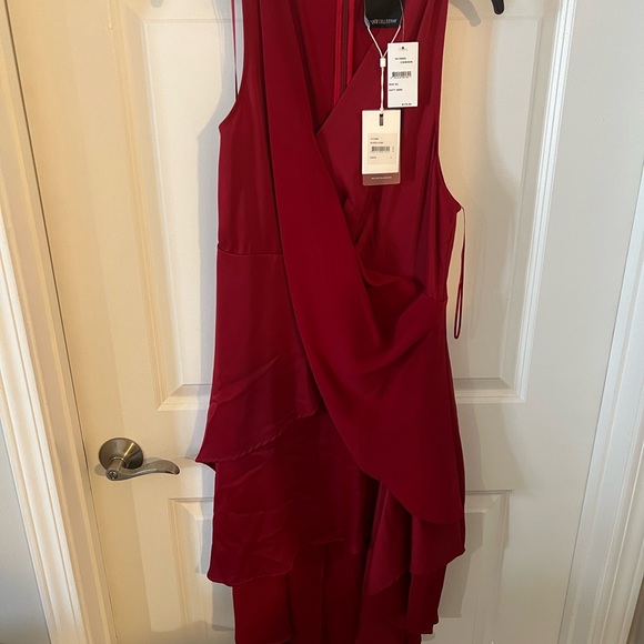 Never Worn Crimson Red XL Asymmetrical Dress - Picture 2 of 5